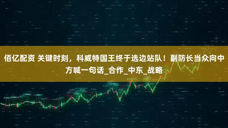 佰亿配资 关键时刻，科威特国王终于选边站队！副防长当众向中方喊一句话_合作_中东_战略